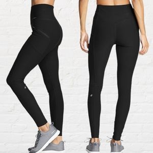 Eddie Bauer Black High-rise Trail Tight Leggings with Zipper Pockets Size M